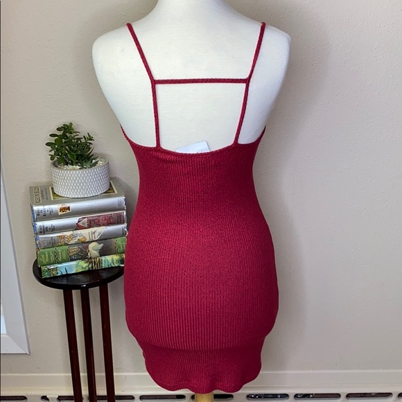 Topshop Spaghetti Sleeve Sweater Dress NWT Size 4 - Picture 5 of 12